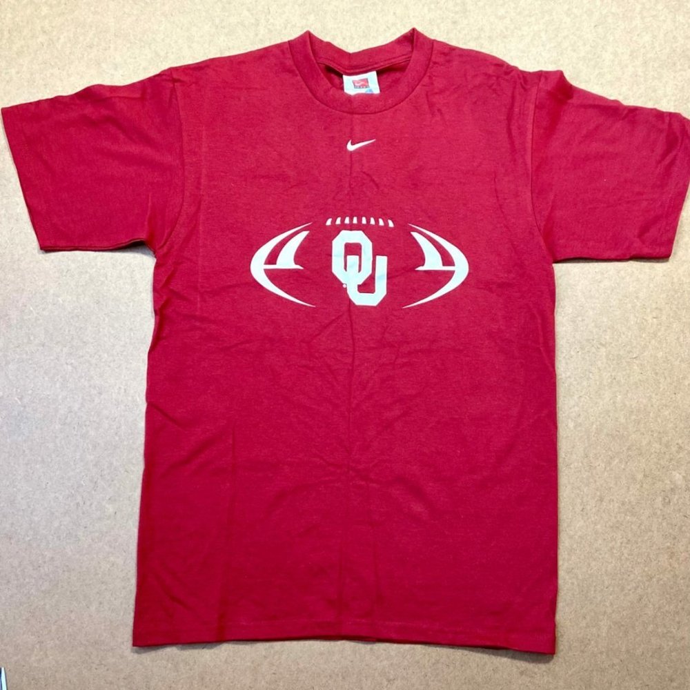 Nike Team OU OKLAHOMA SOONERS Football T Shirt - Size SMALL